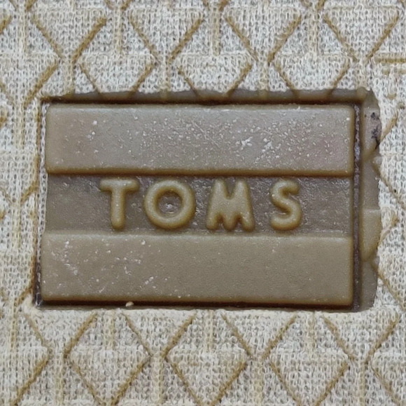 TOMS Clarissa Sandals 9.5 Blue Batik Textile Wrapped Wedge - Picture 10 of 16